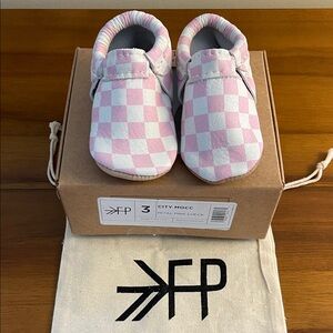Freshly Picked City Mocc - Pink and White Check